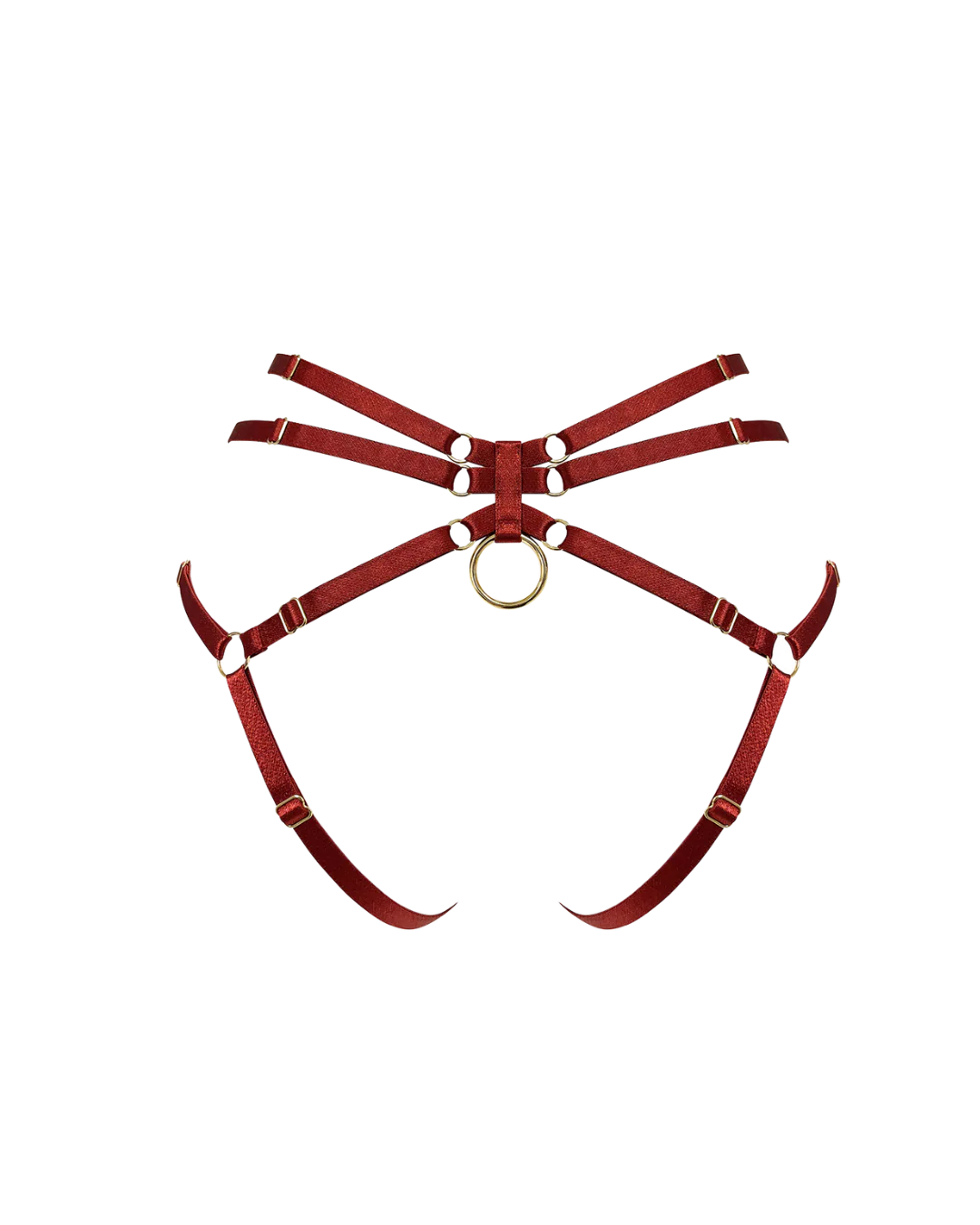 Bordelle Signature Ouvert Harness Brief in Burnt Red - Image 4